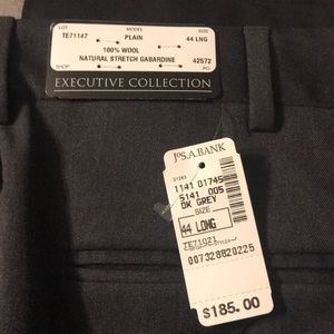 NWT Jos A Bank Gray Dress Pants Size 44 un-hemmed